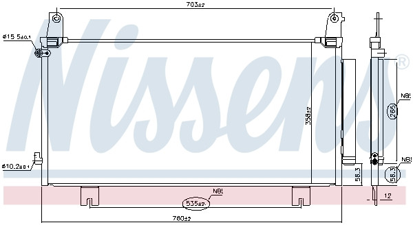 NISSENS Kondensator, Klimaanlage