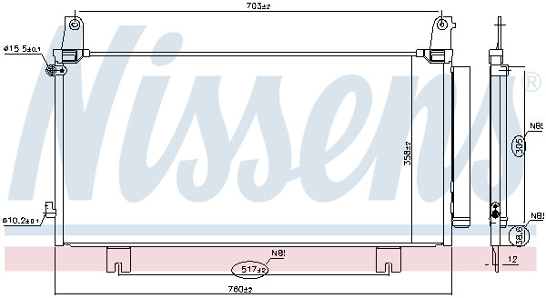 NISSENS Kondensator, Klimaanlage