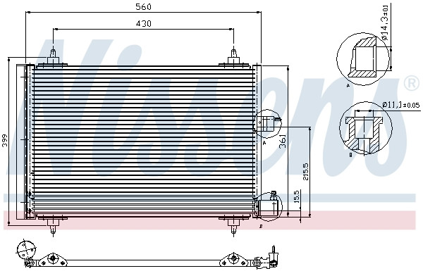 NISSENS Kondensator, Klimaanlage