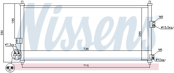 NISSENS Kondensator, Klimaanlage