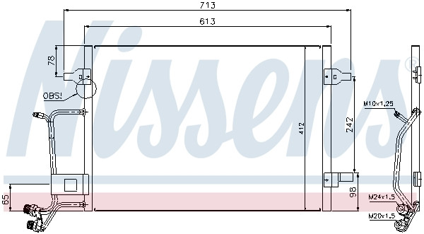 NISSENS Kondensator, Klimaanlage