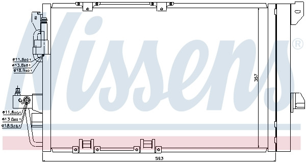 NISSENS Kondensator, Klimaanlage