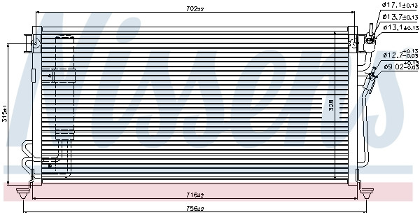 NISSENS Kondensator, Klimaanlage