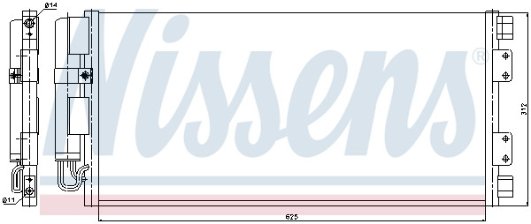 NISSENS Kondensator, Klimaanlage