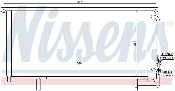 NISSENS Kondensator, Klimaanlage
