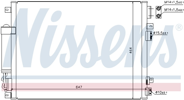 NISSENS Kondensator, Klimaanlage