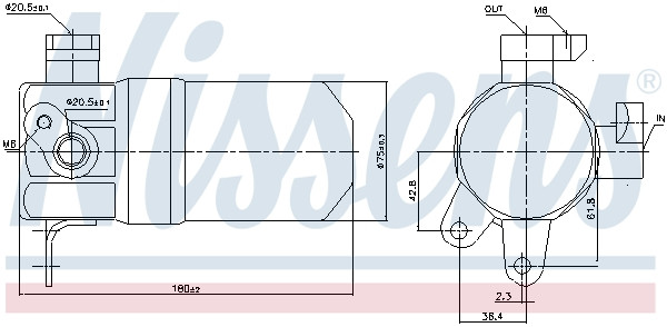 NISSENS Trockner, Klimaanlage