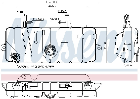 NISSENS Ausgleichsbehälter, Kühlmittel