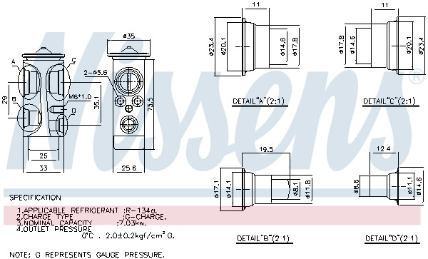 NISSENS Expansionsventil, Klimaanlage