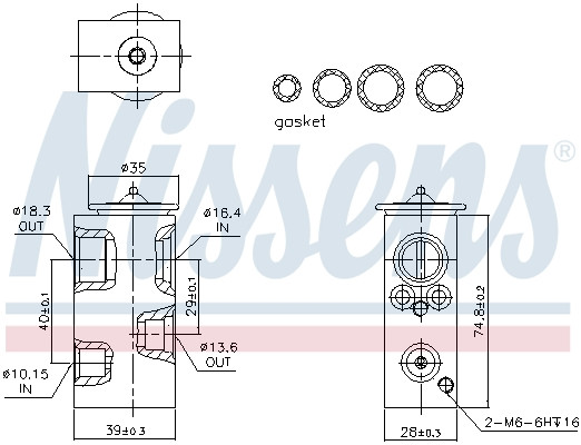 NISSENS Expansionsventil, Klimaanlage