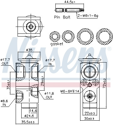 NISSENS Expansionsventil, Klimaanlage