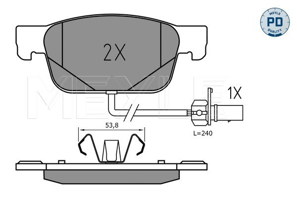 MEYLE Bremsbelagsatz, Scheibenbremse