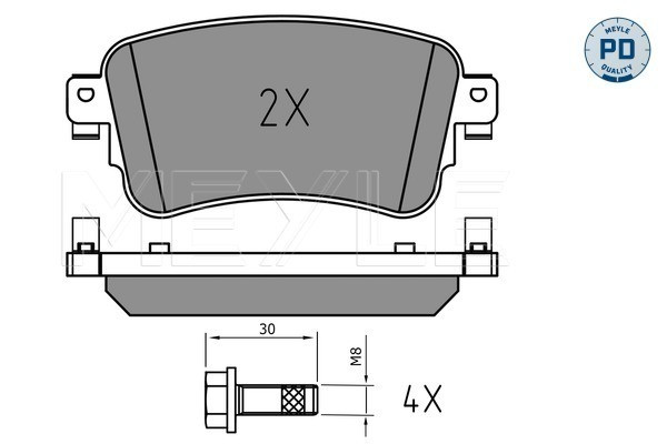 MEYLE Bremsbelagsatz, Scheibenbremse