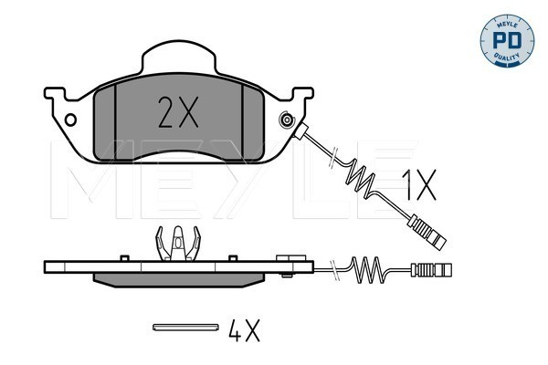 MEYLE Bremsbelagsatz, Scheibenbremse