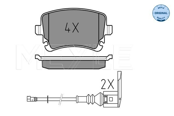 MEYLE Bremsbelagsatz, Scheibenbremse