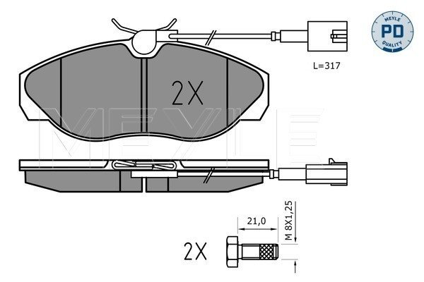 MEYLE Bremsbelagsatz, Scheibenbremse