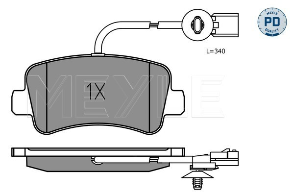 MEYLE Bremsbelagsatz, Scheibenbremse
