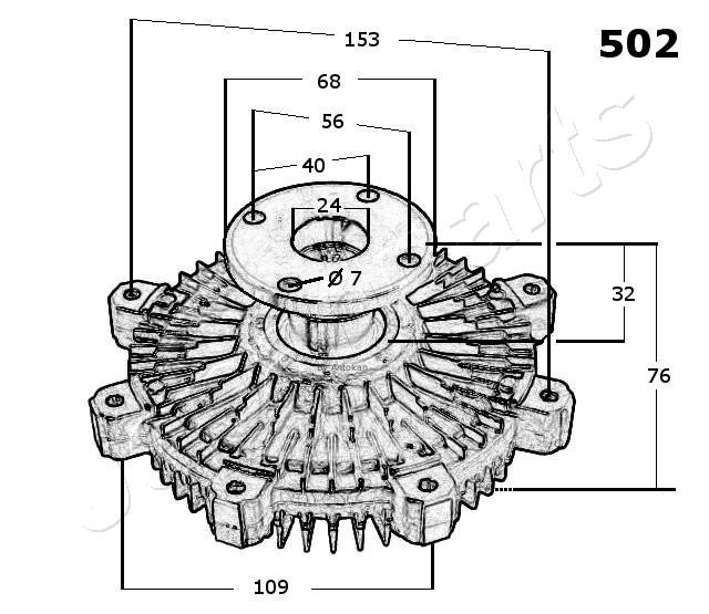 JAPANPARTS Kupplung, Kühlerlüfter