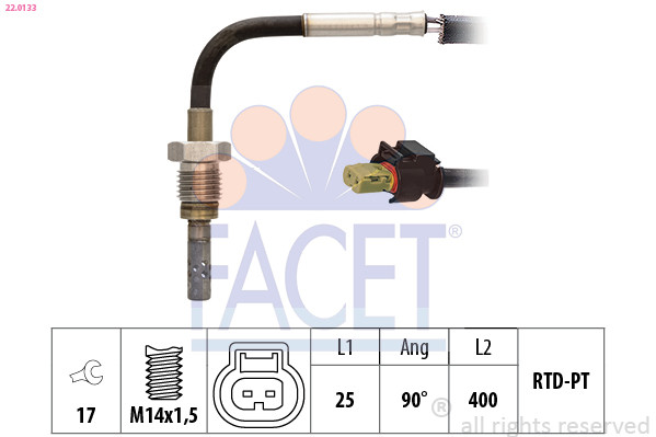 FACET Sensor, Abgastemperatur