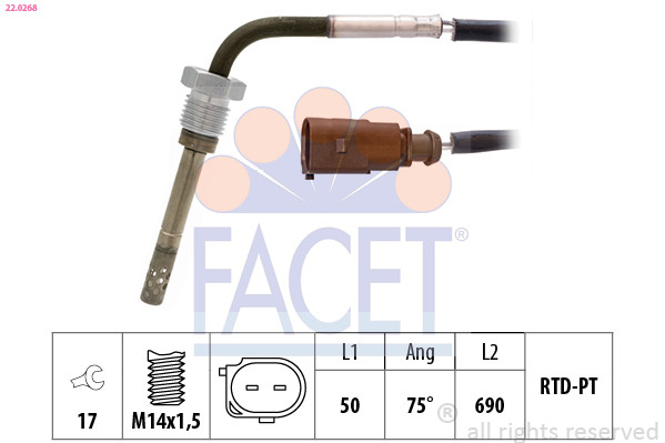FACET Sensor, Abgastemperatur