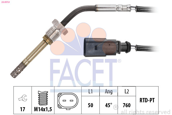 FACET Sensor, Abgastemperatur