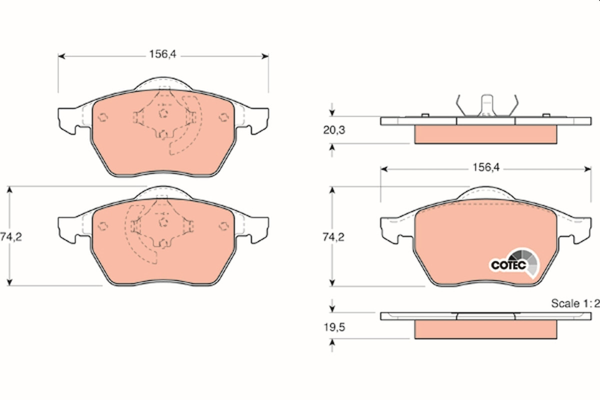TRW Bremsbelagsatz, Scheibenbremse