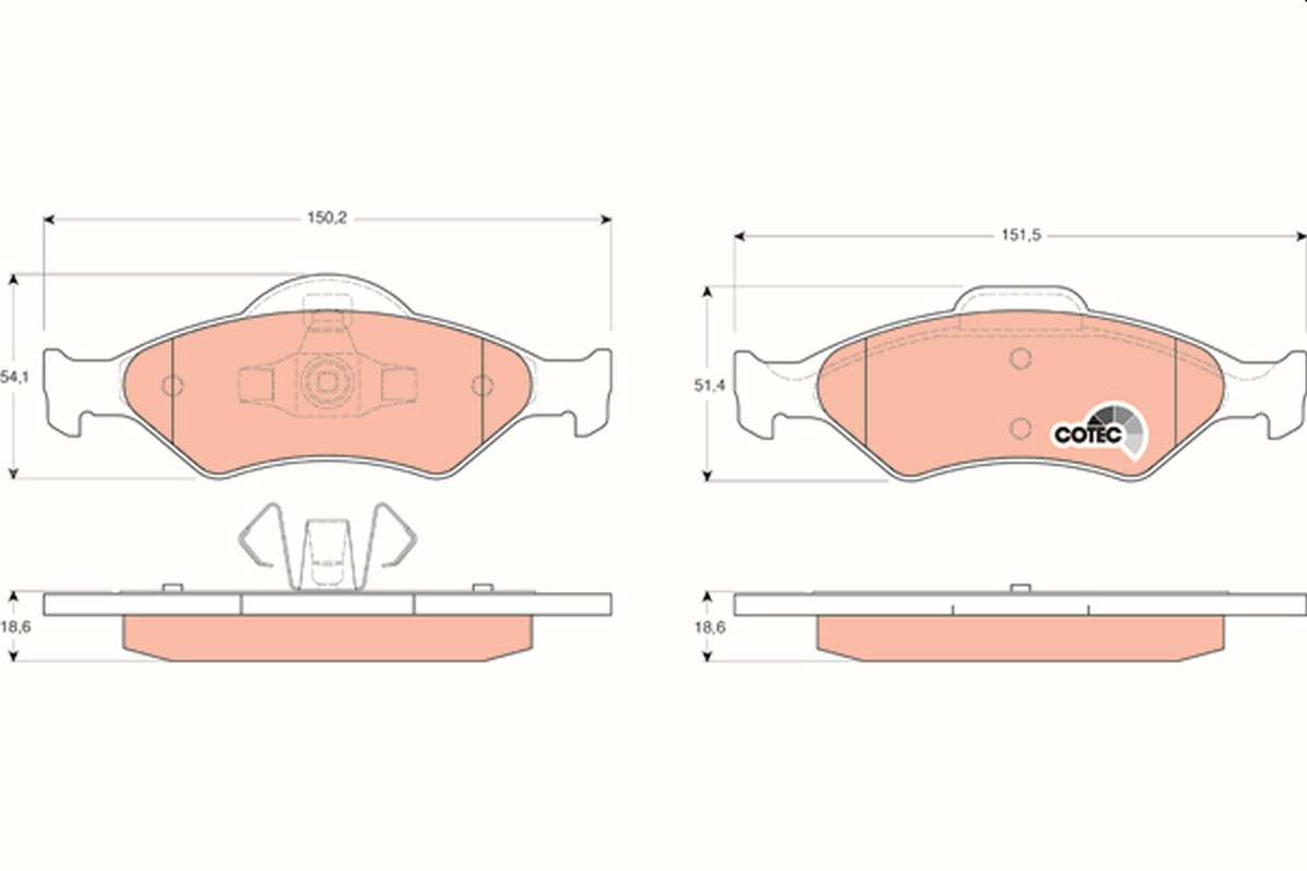 TRW Bremsbelagsatz, Scheibenbremse