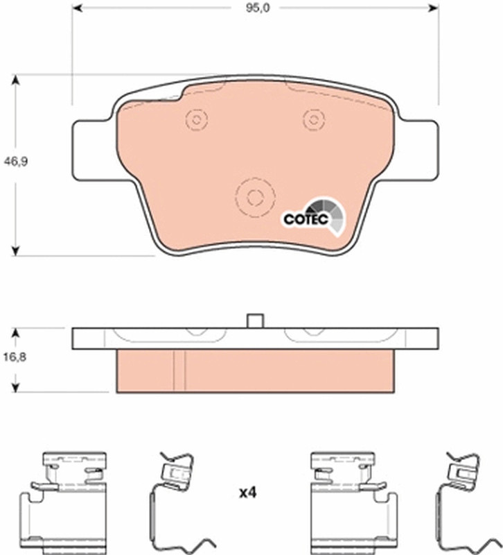 TRW Bremsbelagsatz, Scheibenbremse