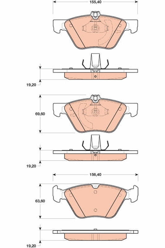 TRW Bremsbelagsatz, Scheibenbremse