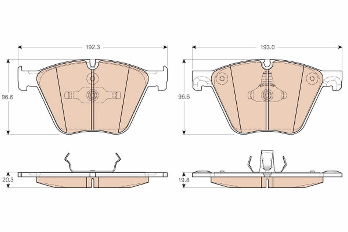 TRW Bremsbelagsatz, Scheibenbremse