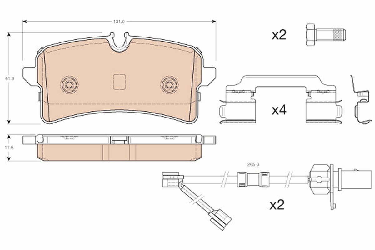 TRW Bremsbelagsatz, Scheibenbremse