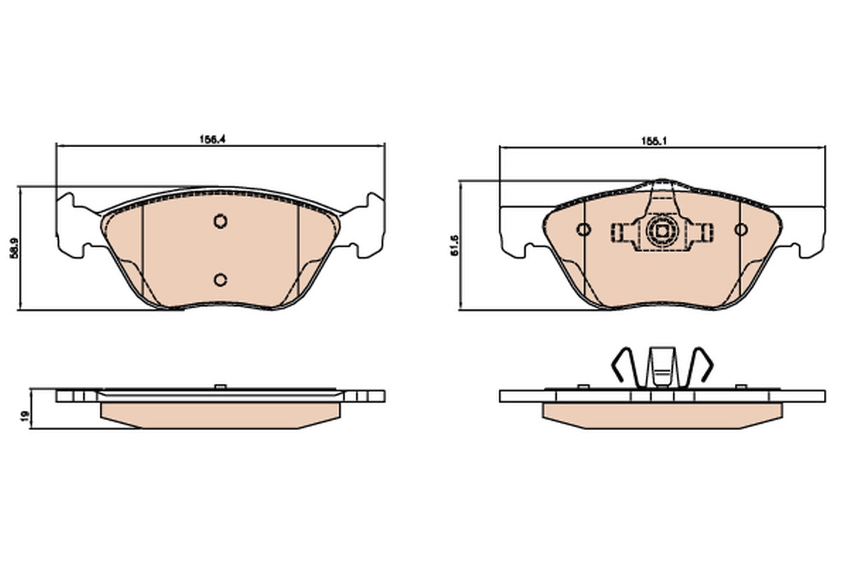 TRW Bremsbelagsatz, Scheibenbremse