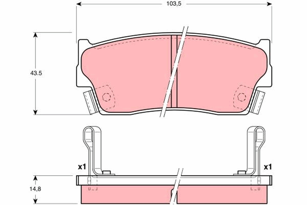 TRW Bremsbelagsatz, Scheibenbremse
