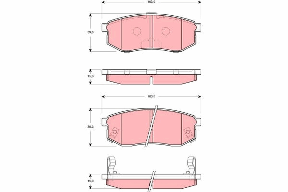 TRW Bremsbelagsatz, Scheibenbremse