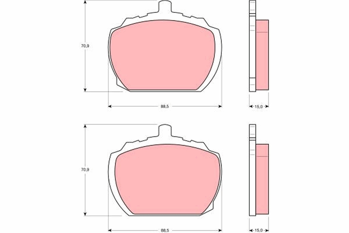 TRW Bremsbelagsatz, Scheibenbremse