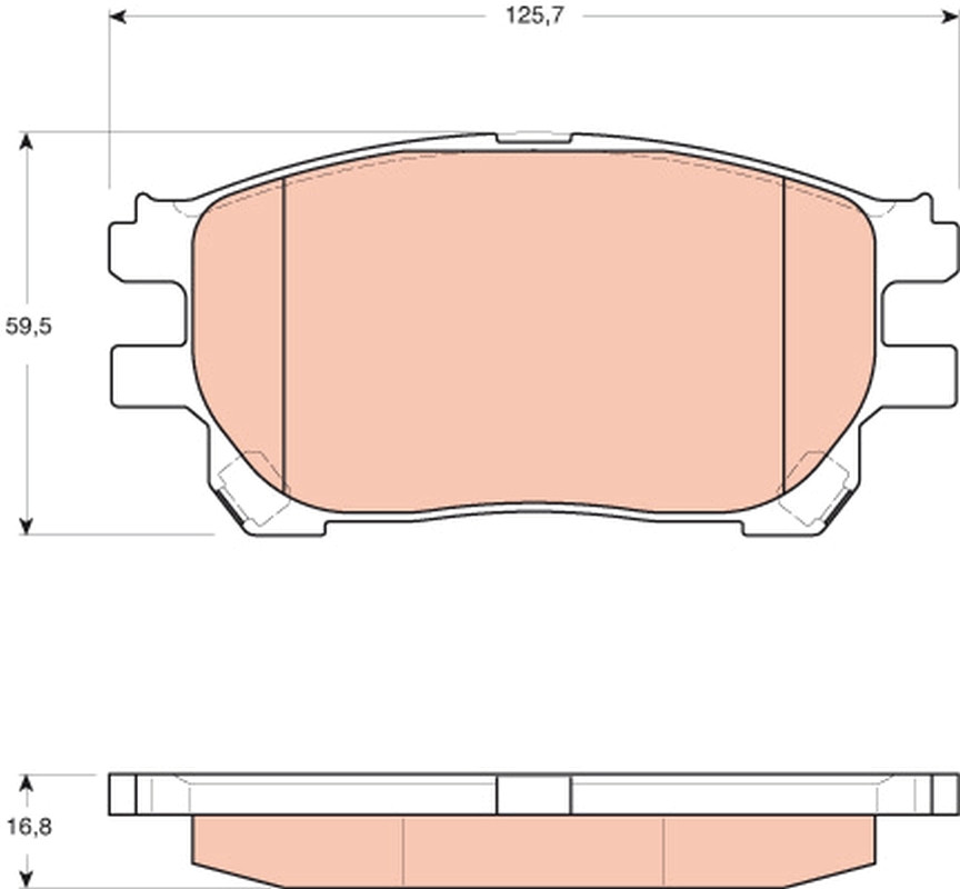 TRW Bremsbelagsatz, Scheibenbremse