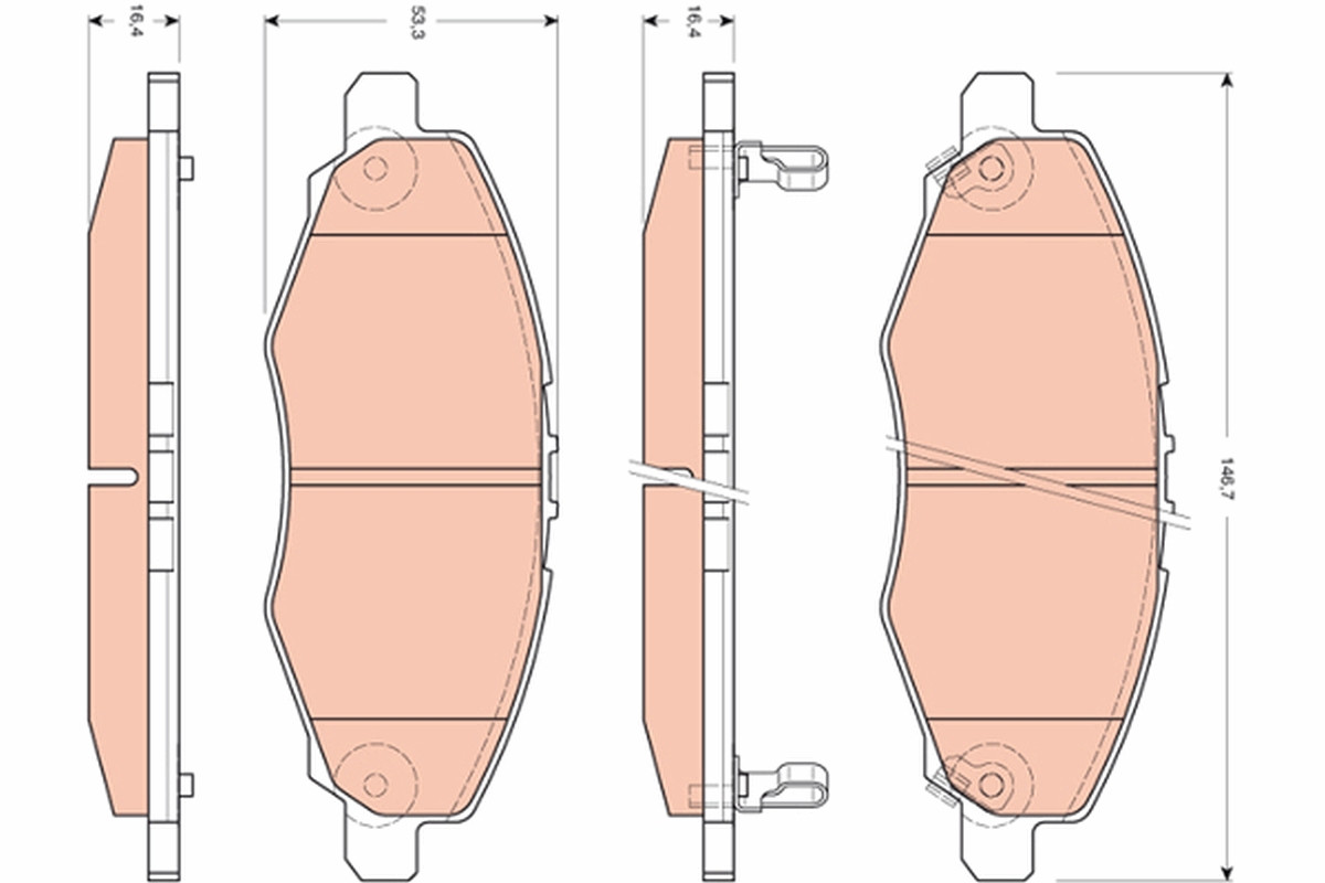 TRW Bremsbelagsatz, Scheibenbremse