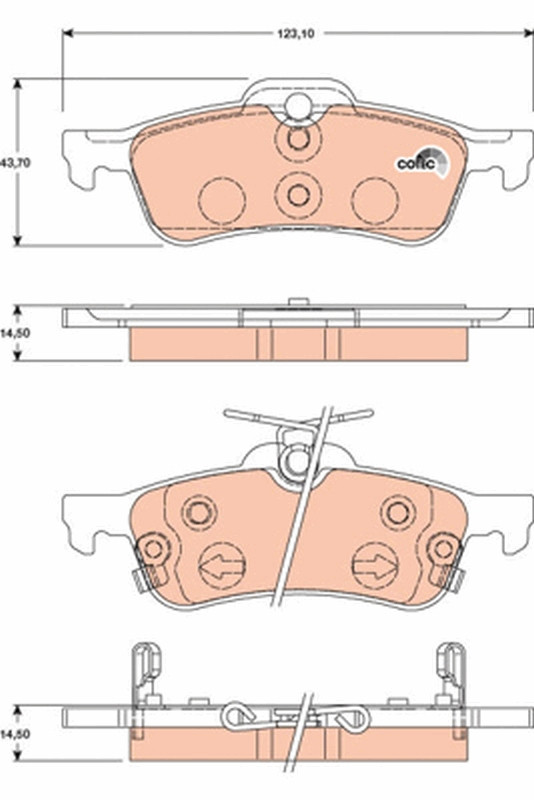 TRW Bremsbelagsatz, Scheibenbremse