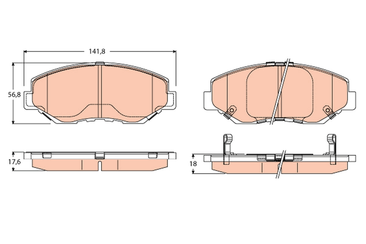 TRW Bremsbelagsatz, Scheibenbremse