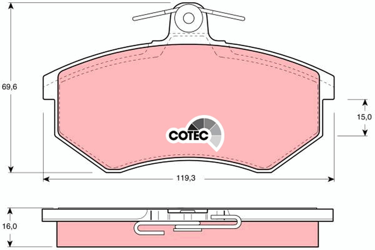 TRW Bremsbelagsatz, Scheibenbremse