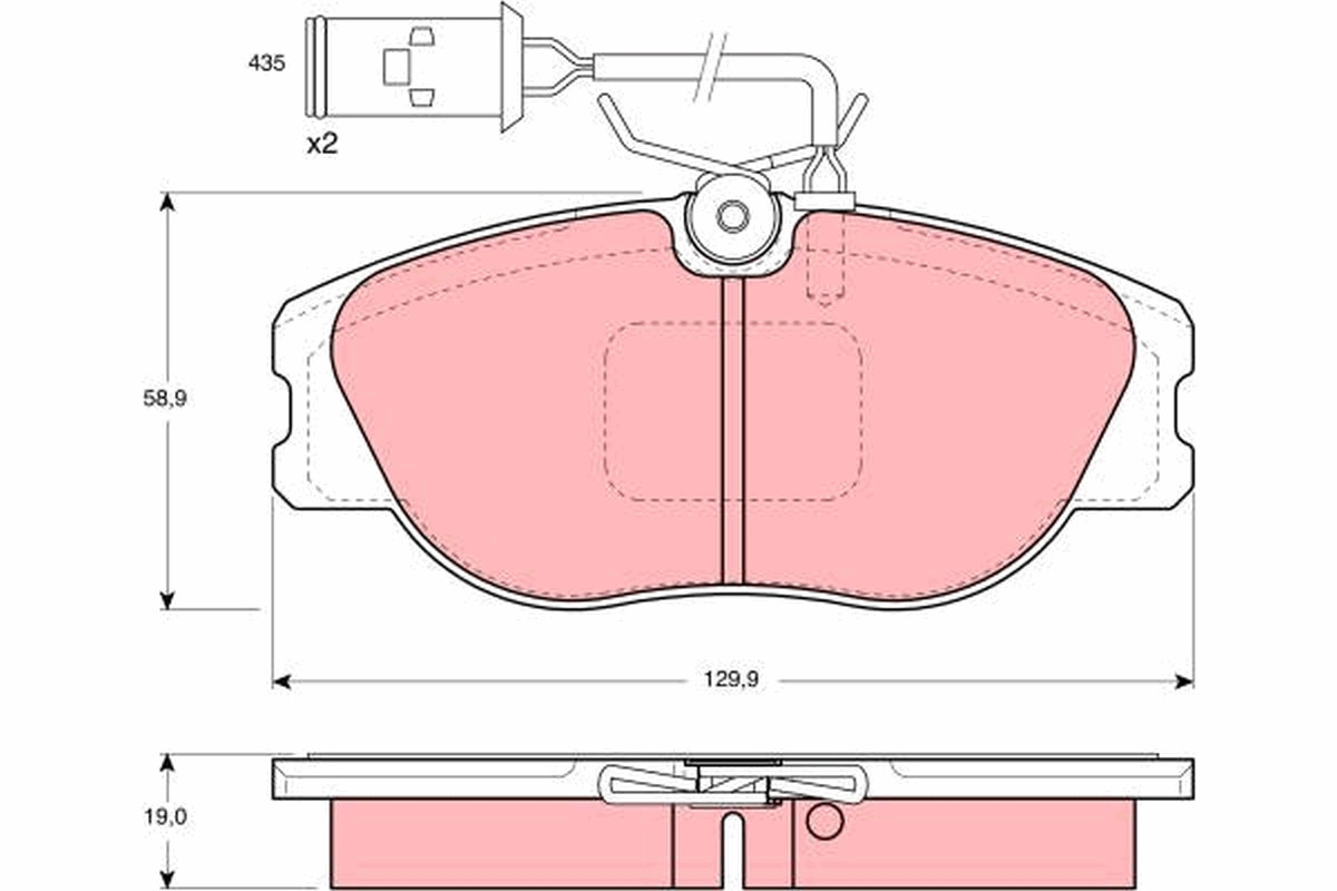TRW Bremsbelagsatz, Scheibenbremse