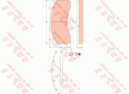 TRW Bremsbelagsatz, Scheibenbremse