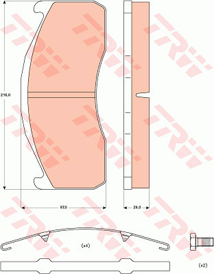 TRW Bremsbelagsatz, Scheibenbremse