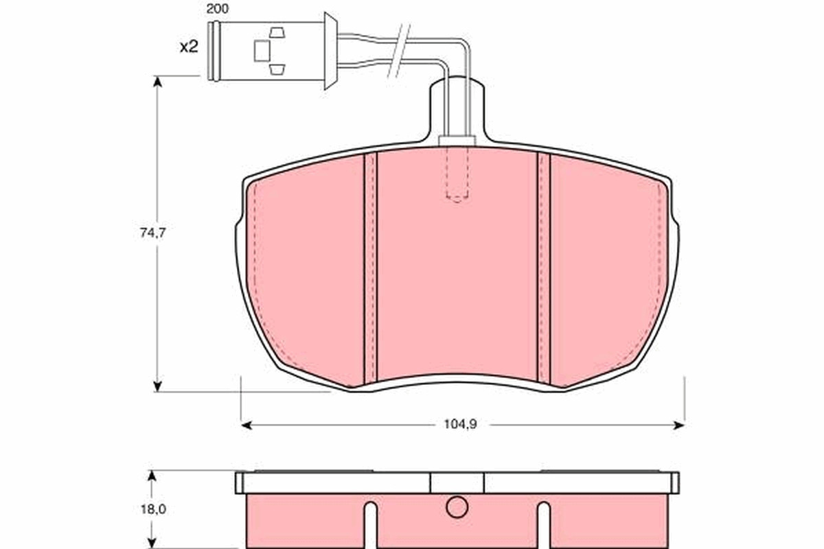TRW Bremsbelagsatz, Scheibenbremse