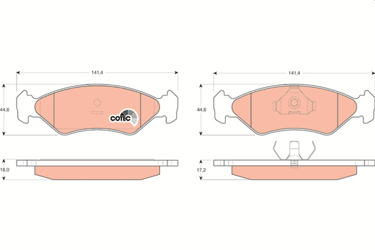 TRW Bremsbelagsatz, Scheibenbremse