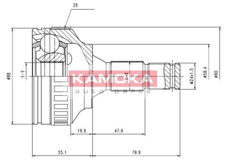 KAMOKA Gelenksatz, Antriebswelle