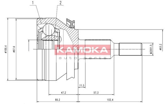 KAMOKA Gelenksatz, Antriebswelle