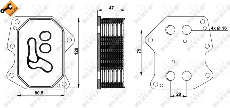 NRF Ölkühler, Motoröl