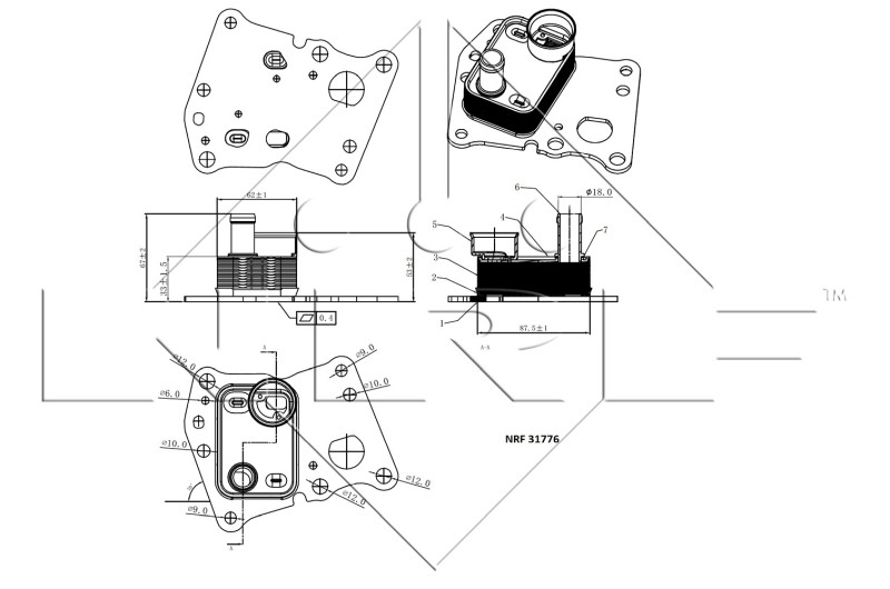 NRF Ölkühler, Motoröl