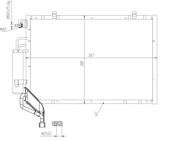 NRF Kondensator, Klimaanlage